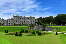 Enniskerry, County Wicklow, Ireland, Panoramic View To Powerscourt Estate Mansion Grounds And Gardens