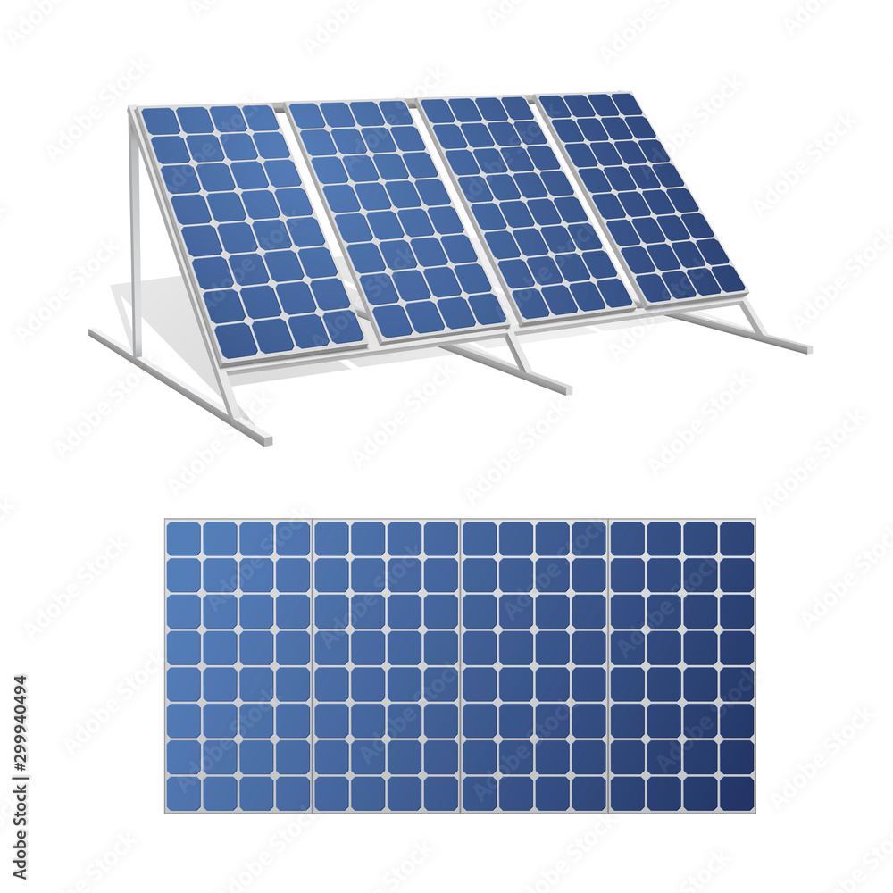Solar panels realistic 3d vector illustrations set - obrazy, fototapety, plakaty 
