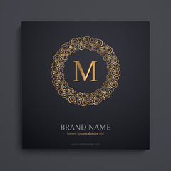 luxury art deco golden classic linear monochrome minimal hipster geometric vintage vector monogram, frame , border , label for your logo badge or crest