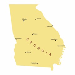 Georgia State cities map