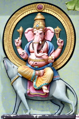 Wall Mural - Statue of Ganesha outside a Hindu temple