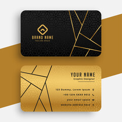 Canvas Print - black and gold luxury vip business card design template
