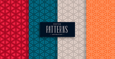 Sticker - geometric triangle patterns set and four colors