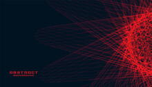 Abstract Black Background With Glowing Red Lines