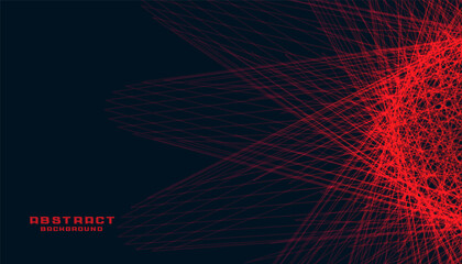 Wall Mural - abstract black background with glowing red lines