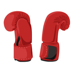 set of boxing gloves element, a pair of red boxing gloves for graphic resources .