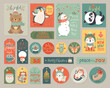 © avian - Christmas cards and gift tags set with animals.