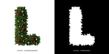 Christmas Letter L. Christmas Typography.
