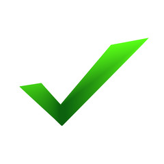 Wall Mural - green checkmark icon - vector