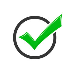 Wall Mural - check mark icon - vector.