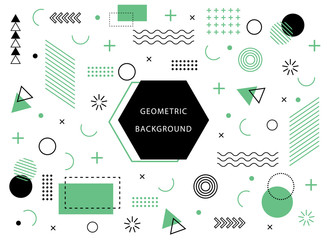 memphis geometric background with abstract element shapes. graphic minimal texture for holiday poste