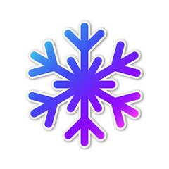Canvas Print - vector snowflake icon isolated.