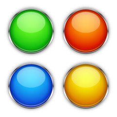 Wall Mural - vector glossy buttons