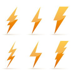 Wall Mural - lightning icons - vector.