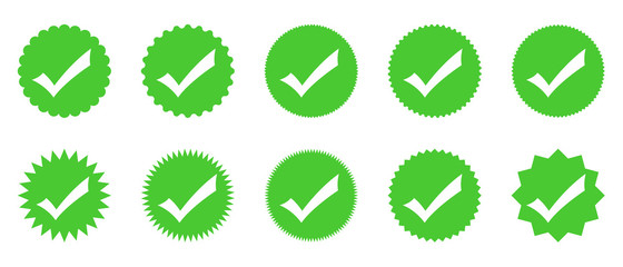 Wall Mural - set of check marks - vector.