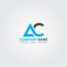 AC Combine Letter Logo Vector Template. Creative AC Font Logo.