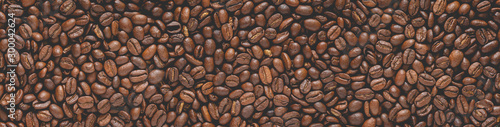 Dekoracja na wymiar  ziarna-kawy-jako-panorama-w-miekkim-wygladzie