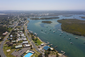 Wall Mural - tea gardens at port stephens nsw, and the myall river.