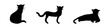 © Ruta - Cat silhouettes, vector illustration on white background.