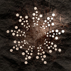 Wall Mural - radial halftone dots in circle form. fireworks explosion background. circular design element. abstra