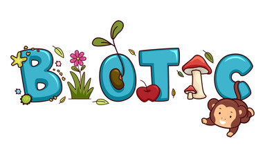 Sticker - Biotic Lettering Illustration