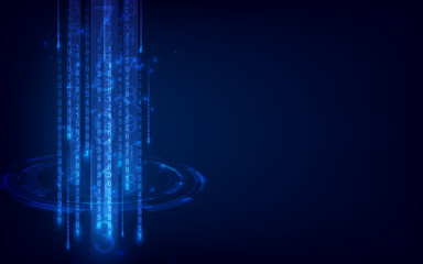 Abstract technology background with Big data. Internet connection, concept graphic design. Vector illustration