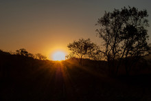 Sunrise Over The Hills Near EManzana In Mpumalanga Province, South Africa