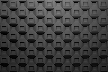 Wall Mural - 3d rendered high resolution wallpaper. black geometric pattern texture abstract background. modern w