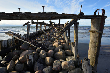 Wall Mural - Old pier on the Baltic Sea