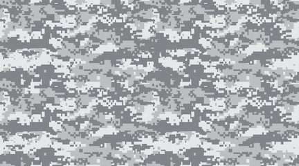 Seamless pattern. Abstract military or hunting camouflage background. black and white gray. Vector illustration. repeated seamless