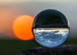 © Stefan Werner - Cristal ball Glaskugel Kugel gespiegeltes Bild mit Sonnenuntergang Sunset