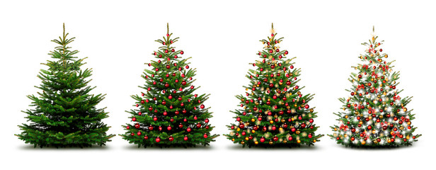 glänzend dekorierter weihnachtsbaum mit weihnachtskugeln