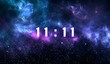 inscription number 11: 11 on the galaxy background. Numbers are the Universal language offered by the deity to humans as confirmation of the truth.