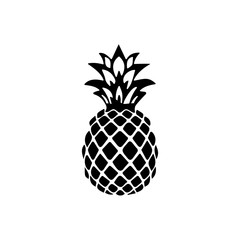 trendy flat pineapple fruit icon design
