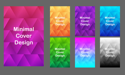 Wall Mural - Minimal modern cover design. Dynamic colorful gradients. Future geometric patterns. Poster template vector design. Colored and black and white examples.