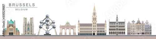 Fotomural Brussels landmarks and monuments