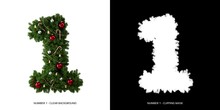 Christmas Number 1. Christmas Typography.