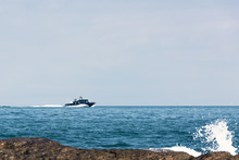 Border Guard Military Boat At Sea