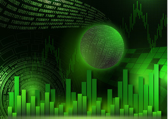 Futuristic concept of the global economy, trading, global financial technology. Economic trends, idea of business or digital network. Abstract digital background.