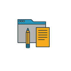 Wall Mural - copywriting icon. simple element from web development icons collection. creative copywriting icon ui