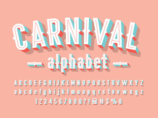Wall Mural - stylish vintage styled 3d alphabet design