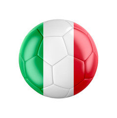 Wall Mural - Soccer football ball with flag of Italy