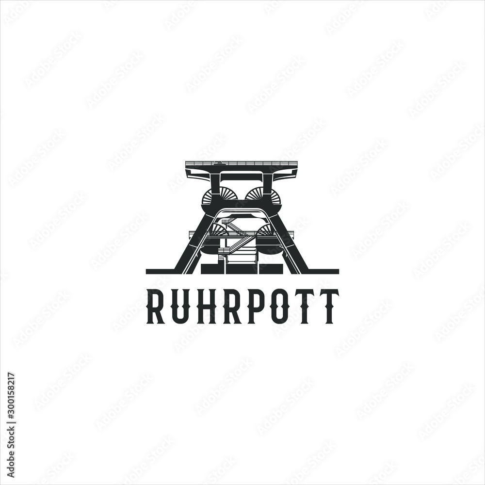 drone logo flagge ruhrpott free vector design Stock Vector | Adobe Stock, image size:1000x1000
