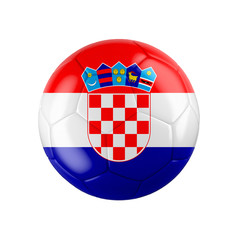 Wall Mural - Soccer football ball with flag of Croatia