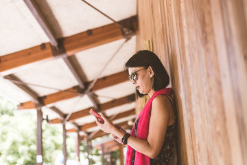 Poster - woman using cellphone