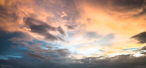 beautiful sky with cloud sunset