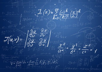 Wall Mural - Background with mathematical formulas