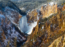 Artist Point Yellowstone After First Snow Fall