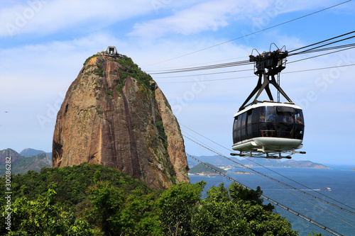 Mata magnetyczna Sugarloaf Mountain (Pão de Açúcar) z kolejką linową - Rio de Janeiro Brazylia