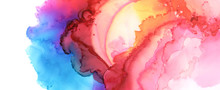 Art Abstract Paint Blots Background. Alcohol Ink Colors. Marble Texture.